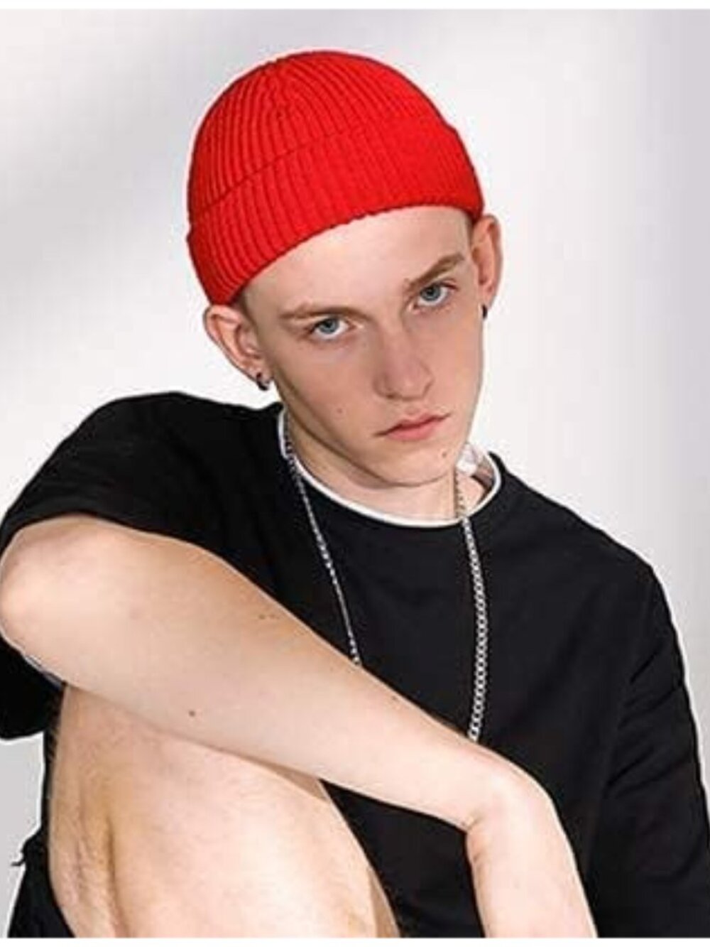 Swag Wool Knit Cuff Short Fisherman Beanie for Men Women, Winter Warm Hats - Picture 3 of 7